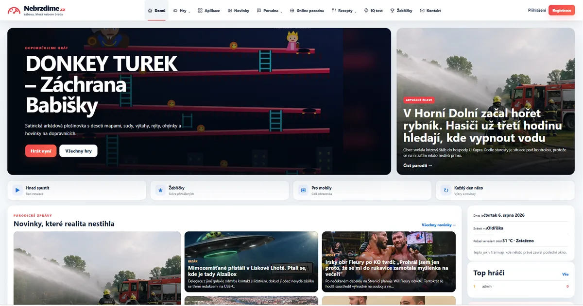 Náhled projektu Nebrzdime.cz